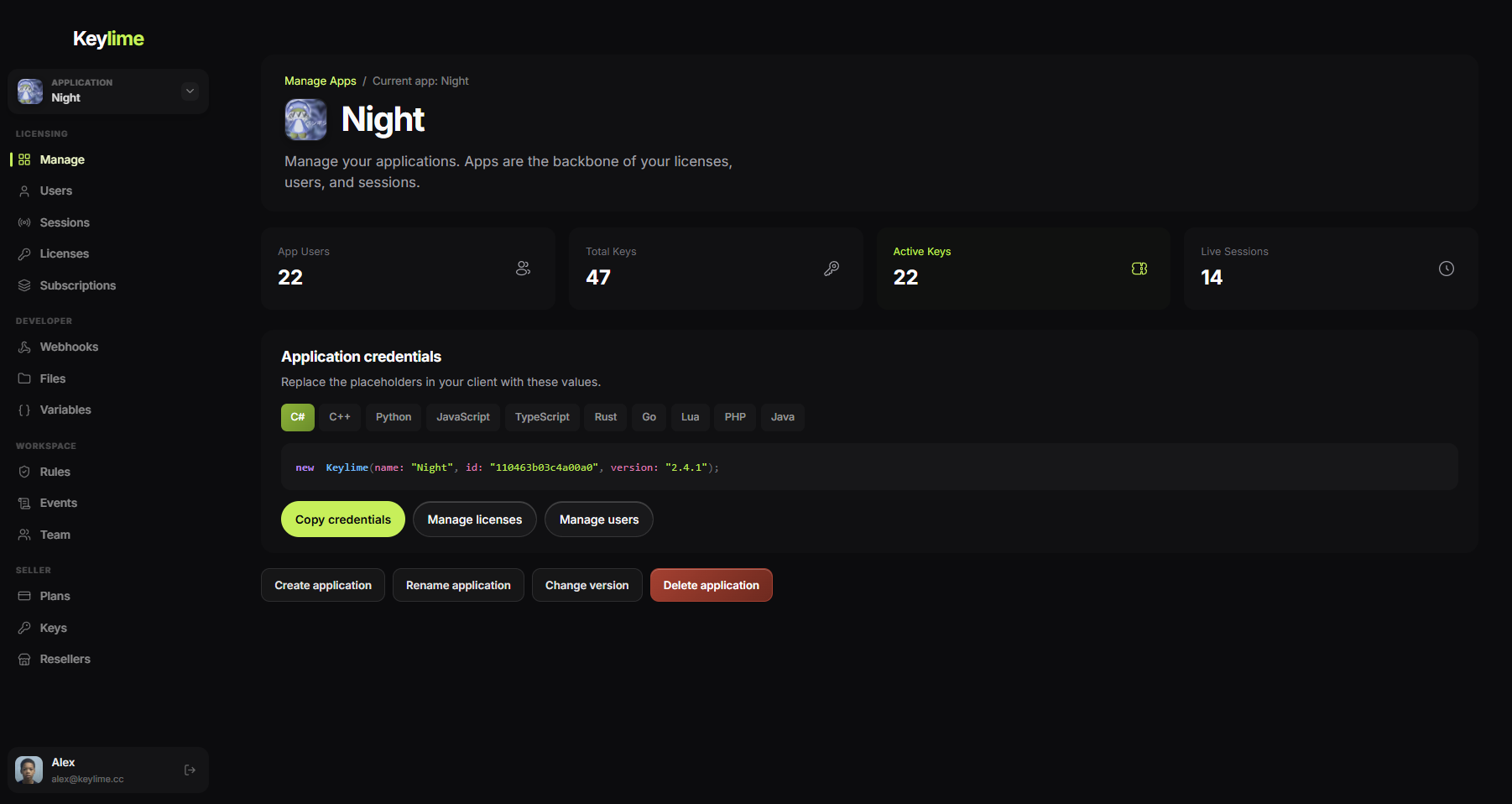 Keylime dashboard